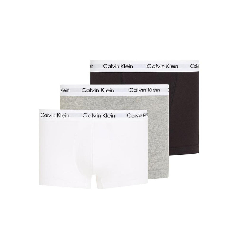 Calvin Klein Men's Stretch 3-Pack Boxer Trunks, Black/White/Grey