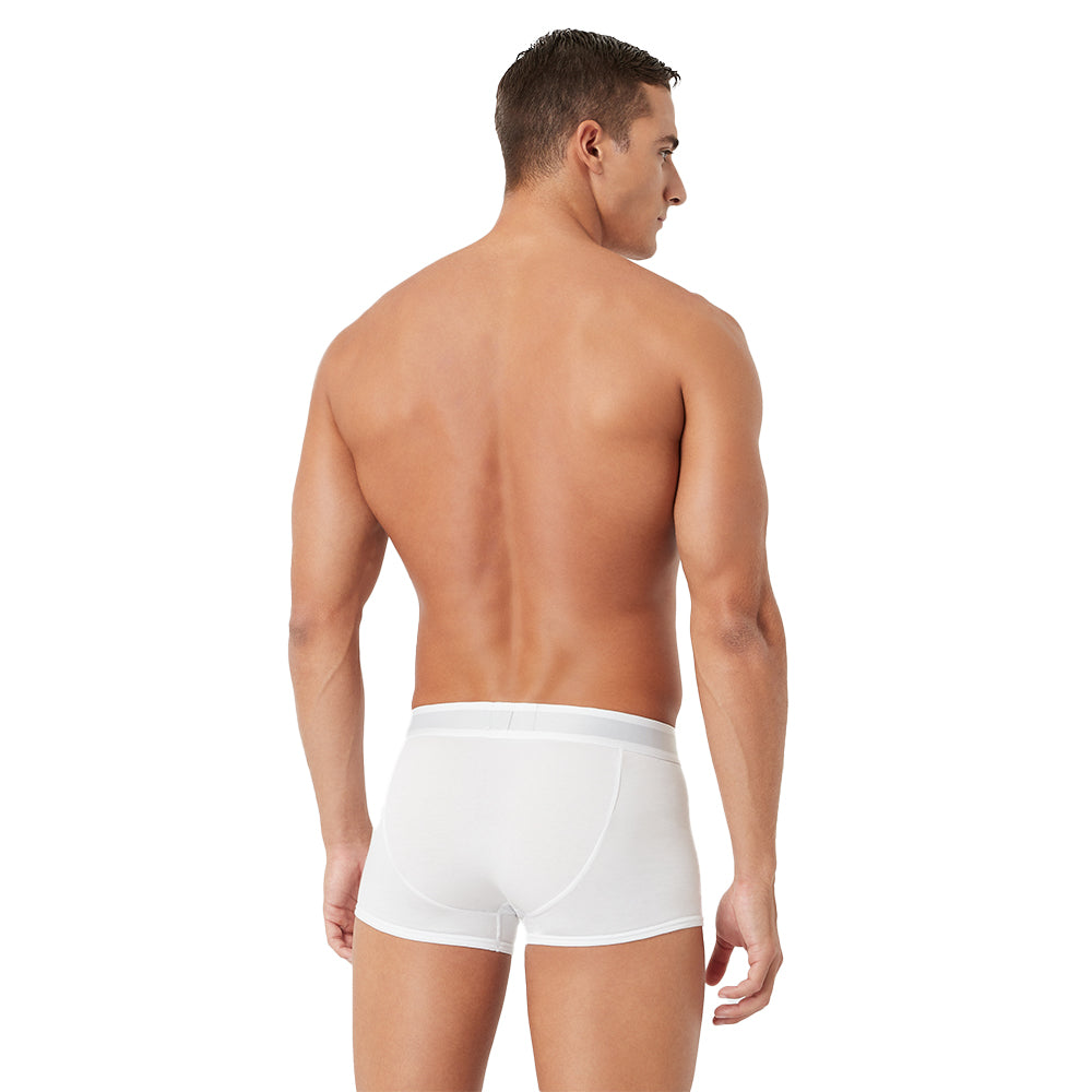 Iconic Logoband Boxer Trunk, White-Emporio Armani-UNDERU