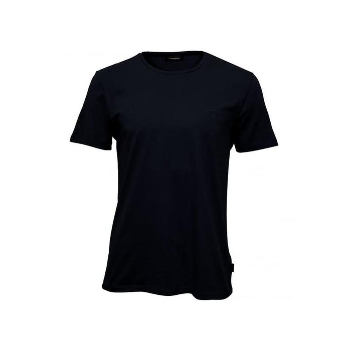 Jari Embossed Logo Crew-Neck T-Shirt, Perfect Black-Calvin Klein-UNDERU