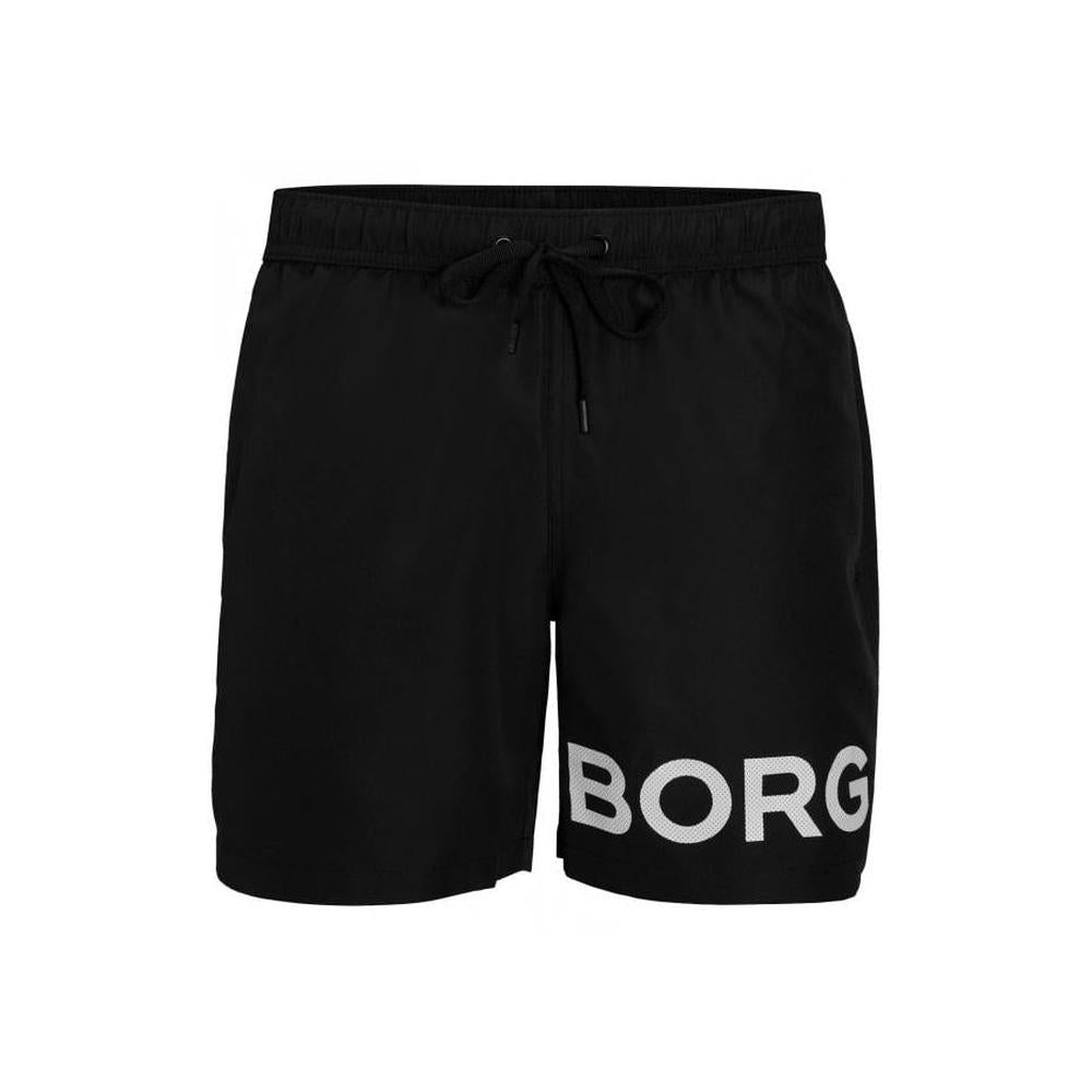BORG Logo Karim Boys Swim Shorts, Black-Bjorn Borg-UNDERU
