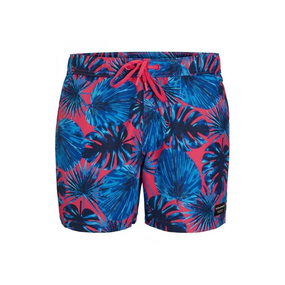 L.A. Garden Print Boys Swim Shorts, Blue/Purple-Bjorn Borg-UNDERU
