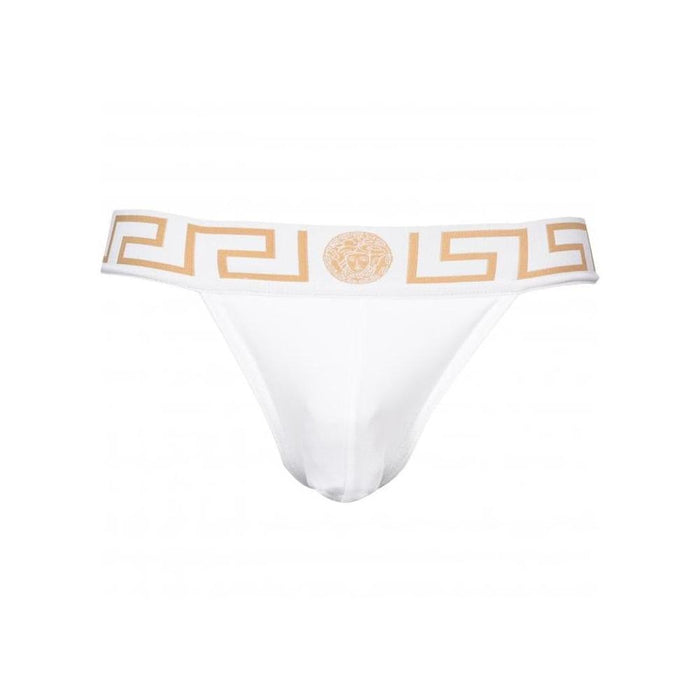 Greca Border Jockstrap, White-Versace-UNDERU