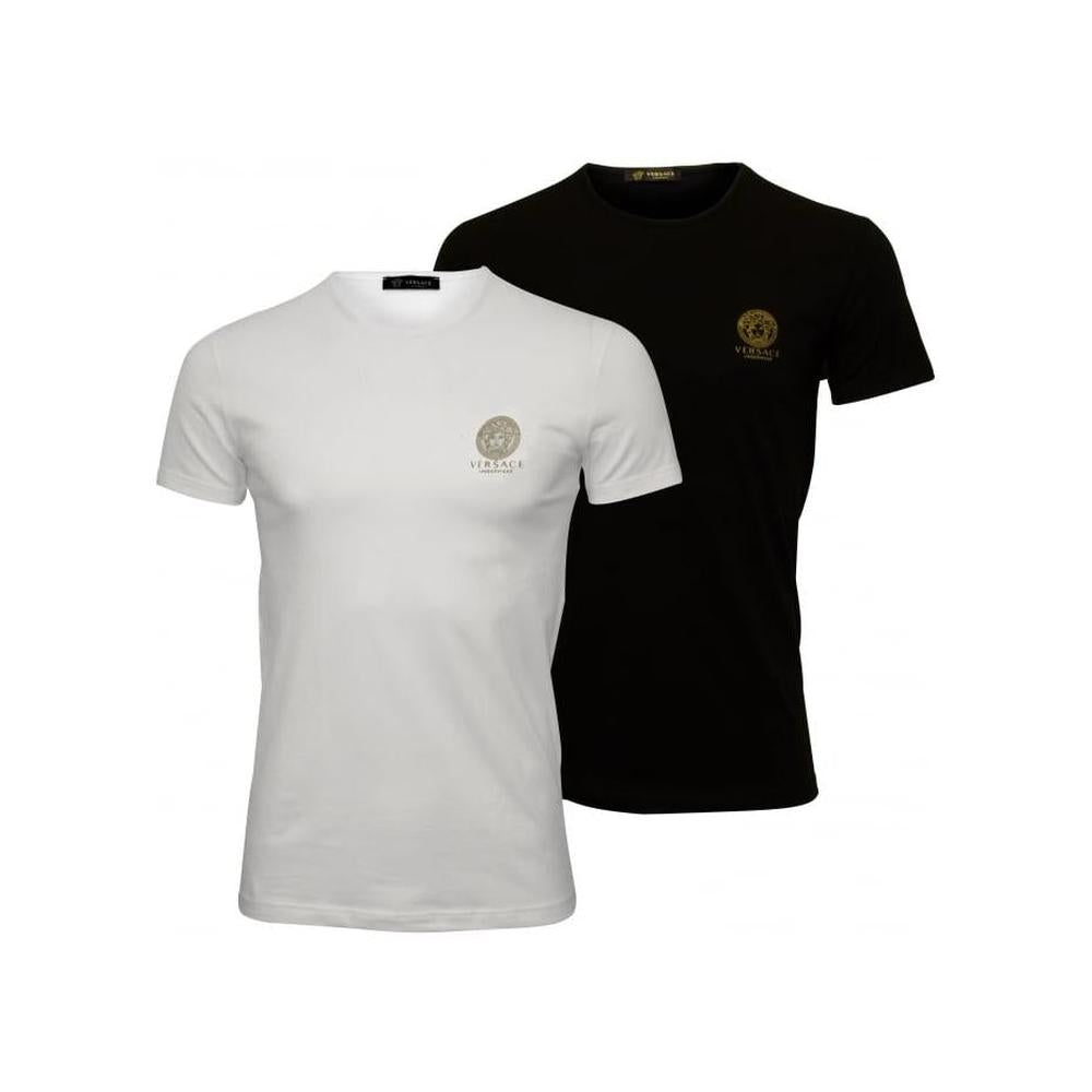 2-Pack Medusa T-Shirts, Black/White-Versace-UNDERU
