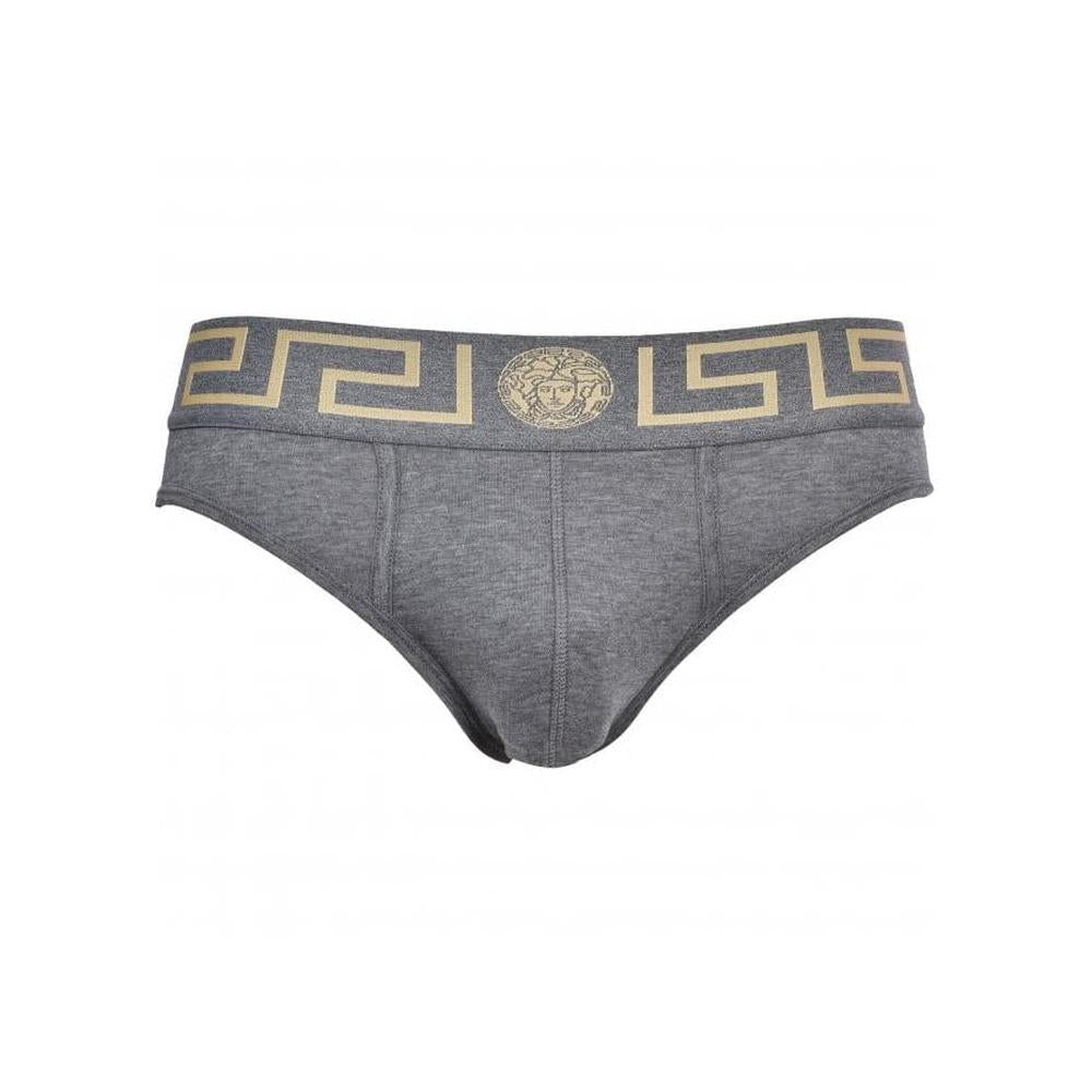 Greca Border Low-Rise Brief, Grey Melange-Versace-UNDERU
