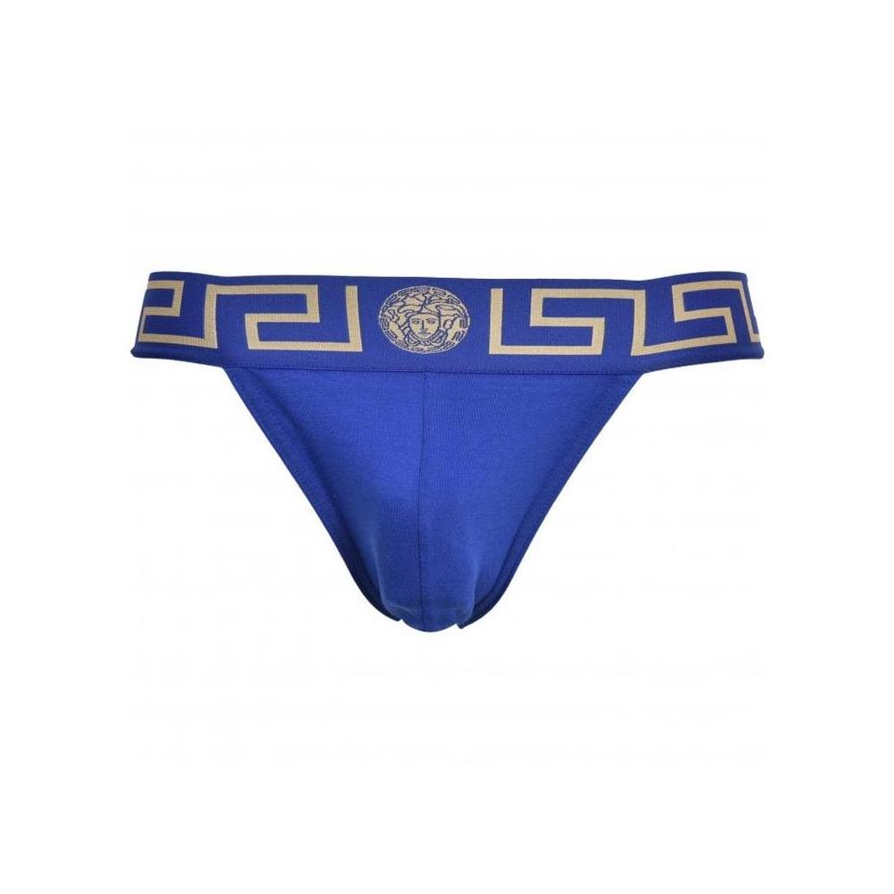 Greca Border Jockstrap, Blue-Versace-UNDERU
