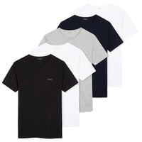 Paul Smith-5-Pack Logo Organic T-Shirts, Multicolour-UNDERU