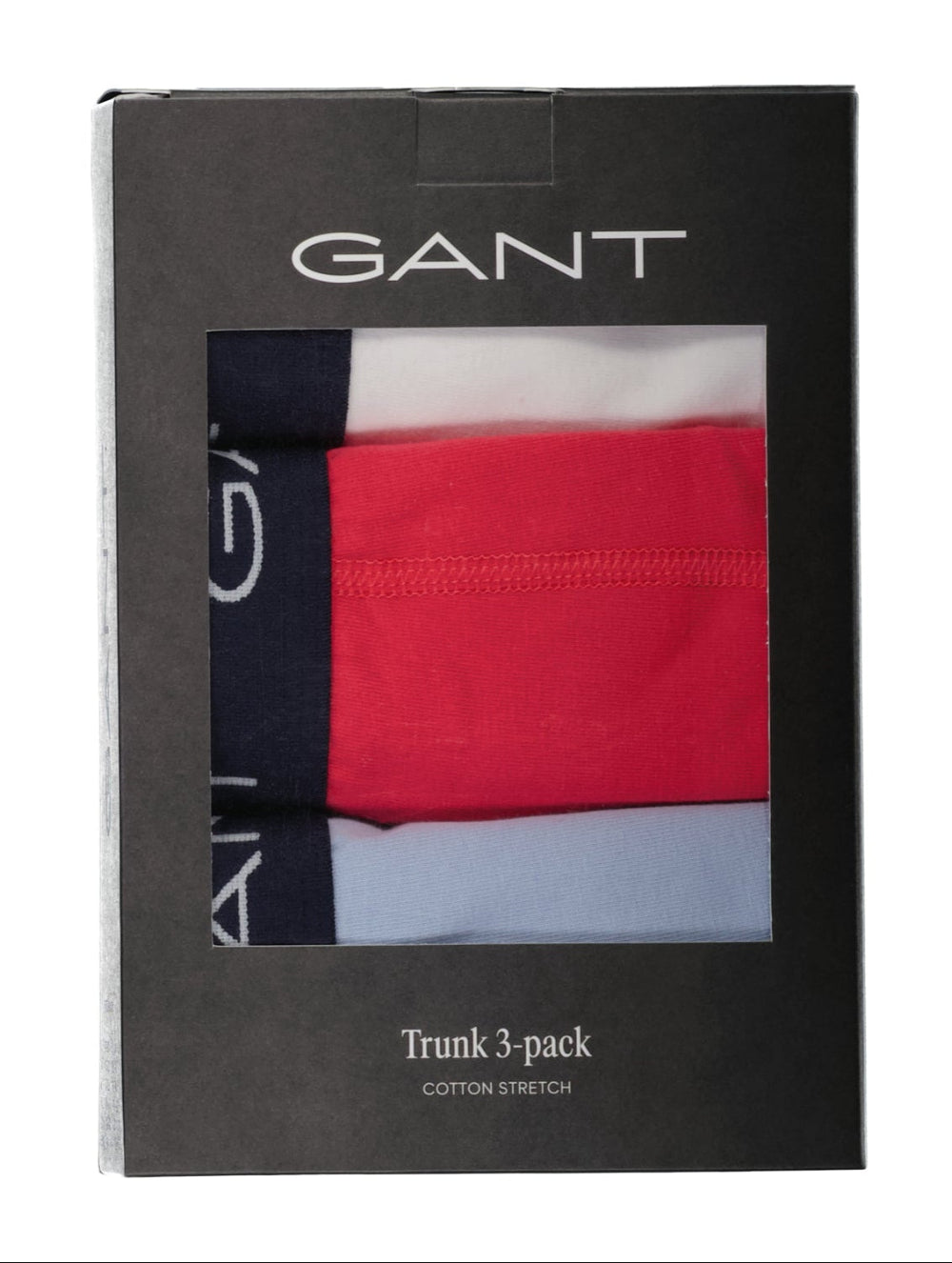 GANT 3-Pack Regular Waist Boxer Trunks, White Mix