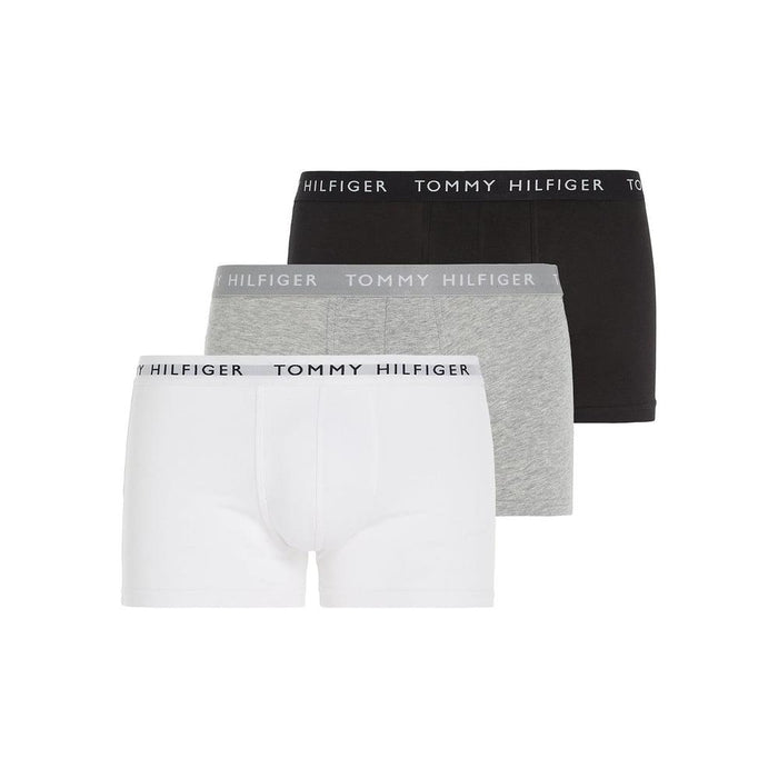 Tommy Hilfiger-3-Pack Recycled Essentials Stretch Boxer Trunks, Black/White/Grey-UNDERU