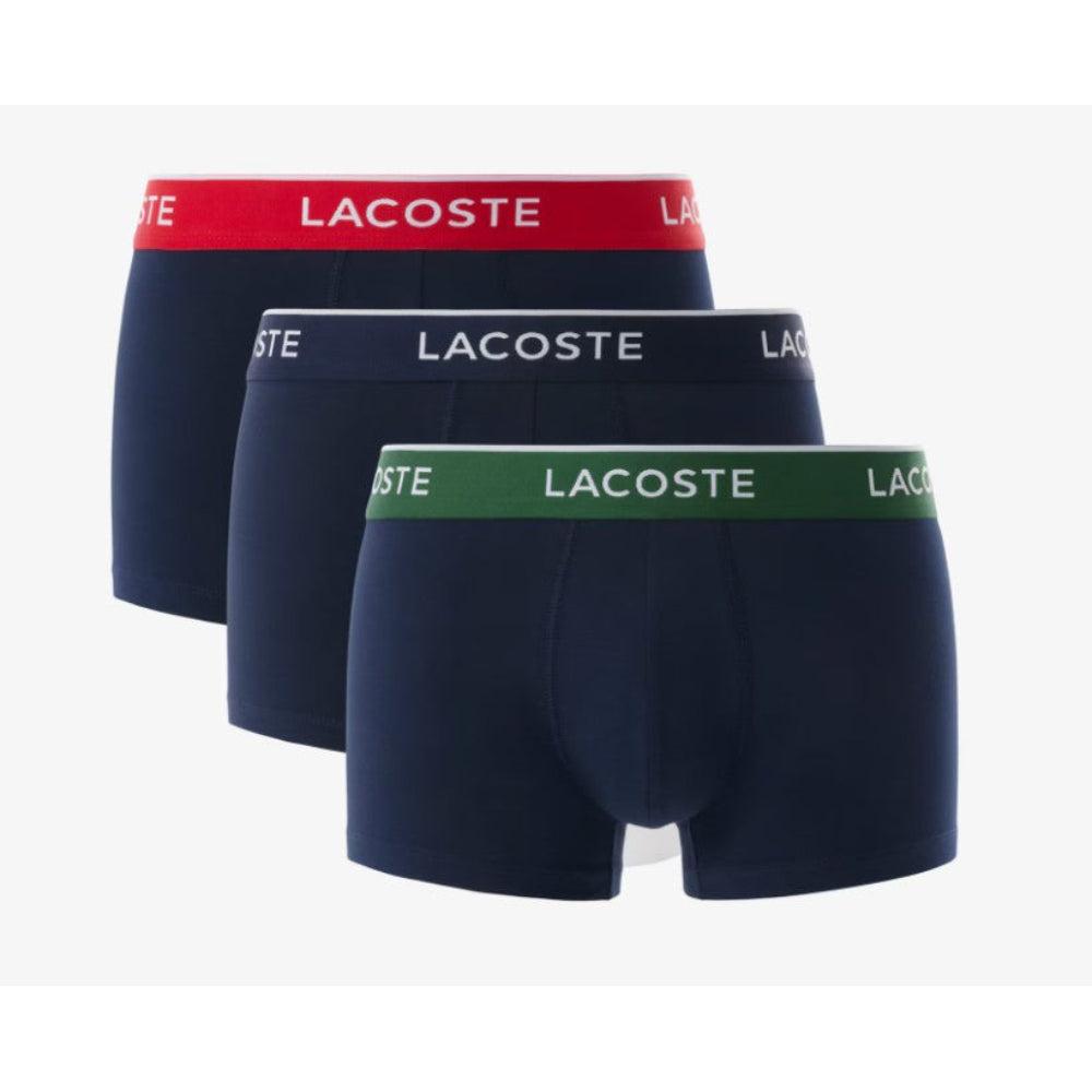 Lacoste 3-Pack Casual Boxer Trunks, Navy
