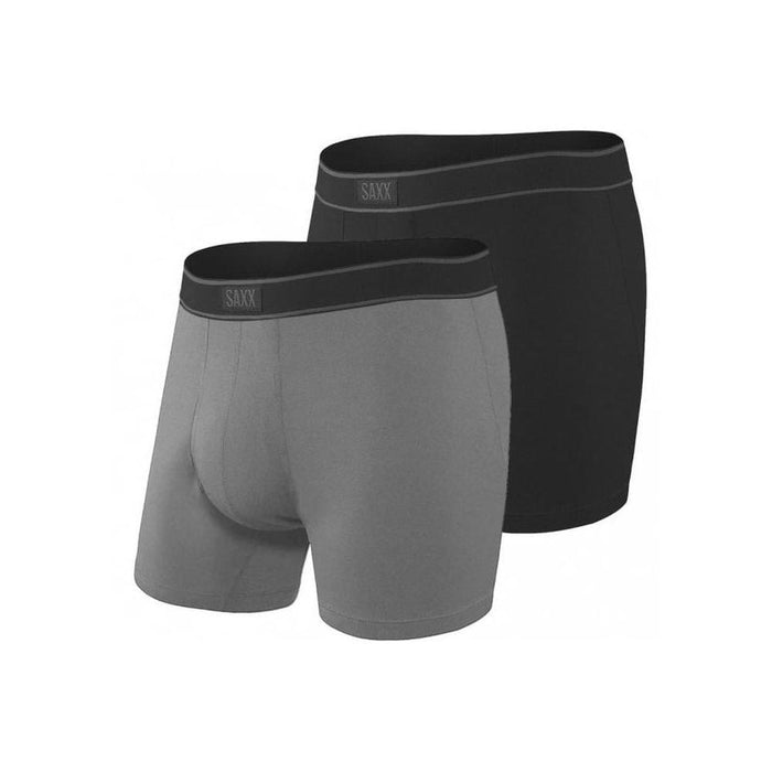 2-Pack Daytripper Boxer Briefs, Black/Grey-SAXX-UNDERU