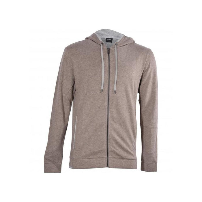 Cashmere Zip-Thru Hooded Jacket, Earth Marl-BOSS-UNDERU
