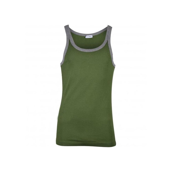 Contrast Trim Tank Top Vest, Green/grey-Dolce & Gabbana-UNDERU