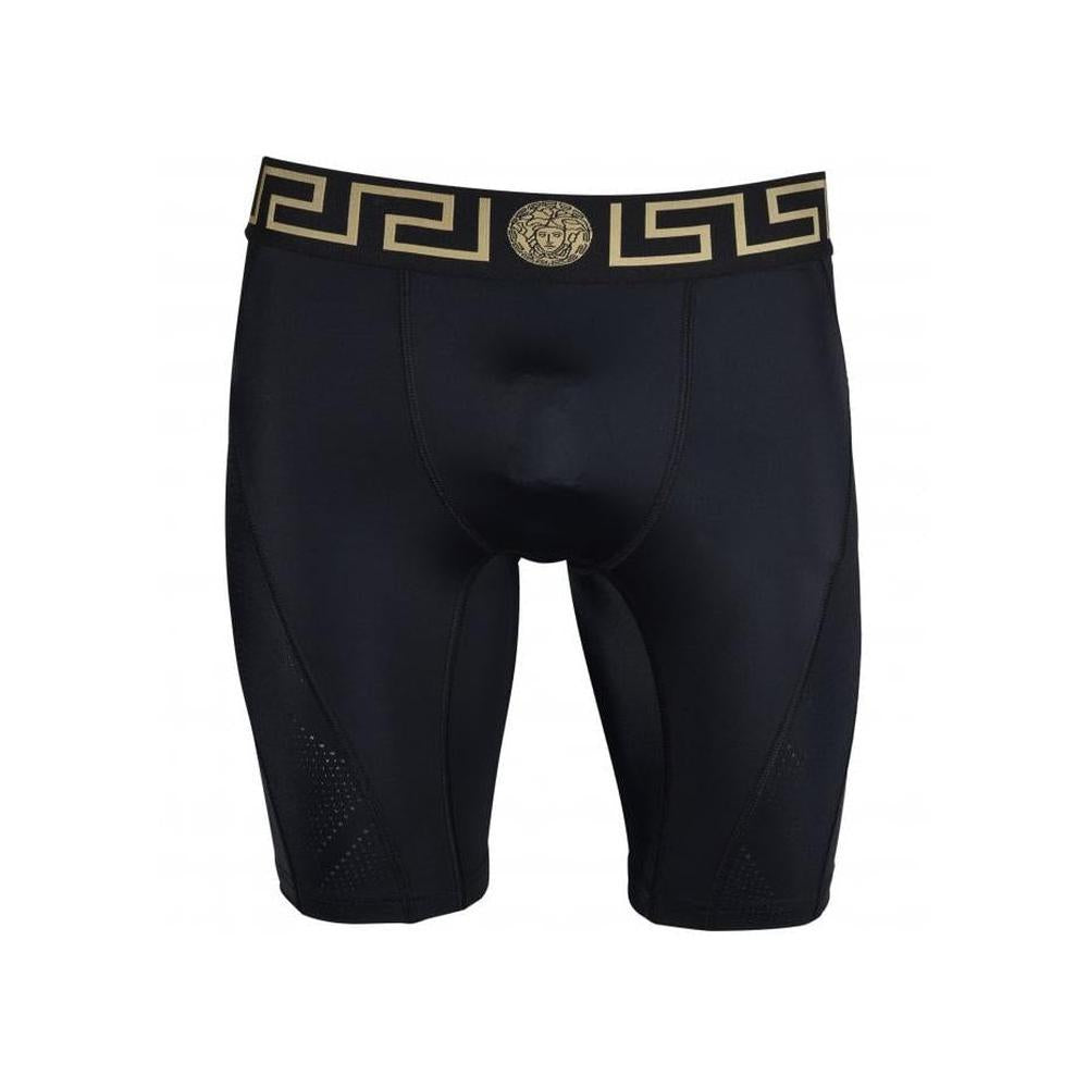 Iconic Greca Technical Gym Shorts, Black-Versace-UNDERU