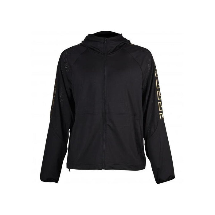 Iconic Logo Technical Gym Hoodie, Black/gold-Versace-UNDERU