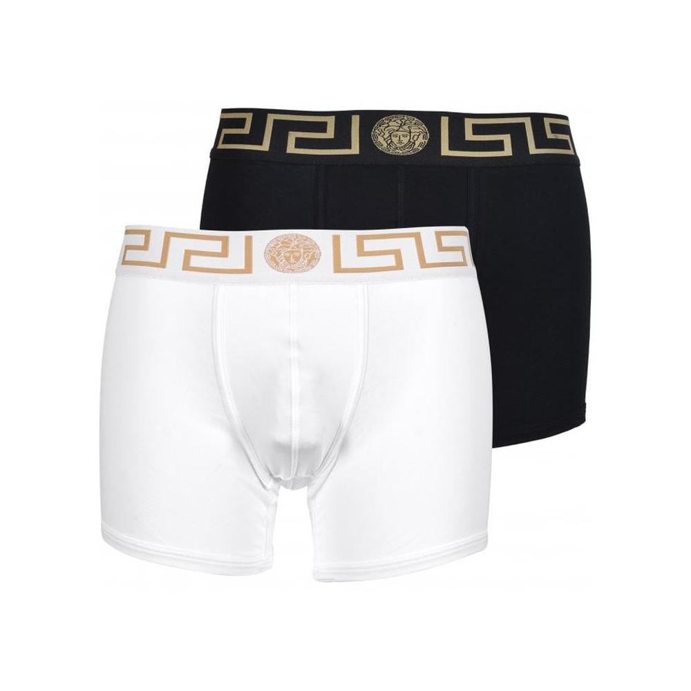 2-Pack Iconic Boxer Briefs, Black/White/gold-Versace-UNDERU
