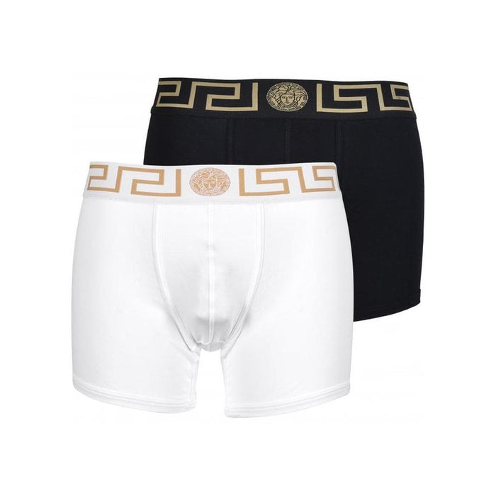 2-Pack Iconic Boxer Briefs, Black/White/gold-Versace-UNDERU