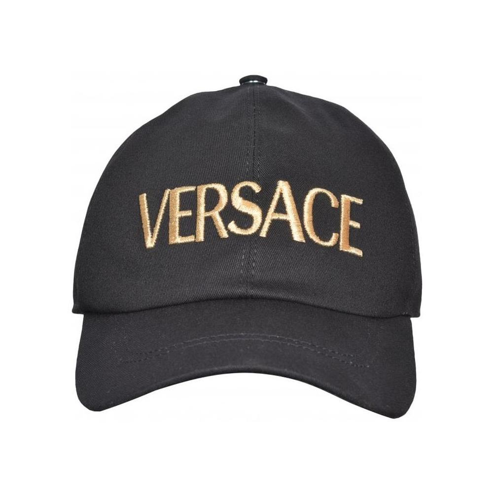 Large Logo Baseball Cap, Black/gold-Versace-UNDERU