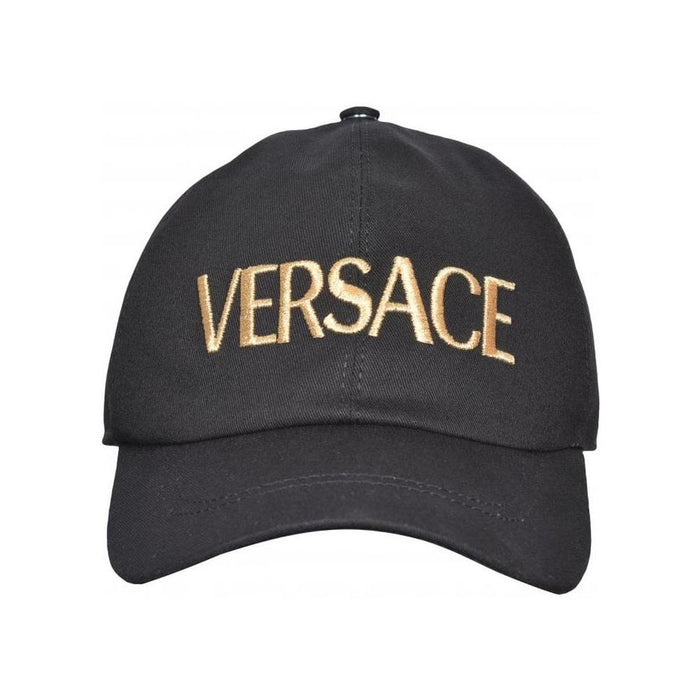 Large Logo Baseball Cap, Black/gold-Versace-UNDERU