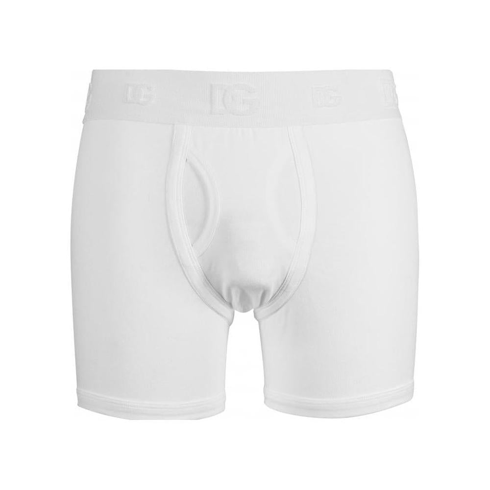 Tonal Logo Embroidery Boxer Brief, White-Dolce & Gabbana-UNDERU
