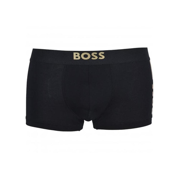 BOSS-Starlight Side Logo Boxer Trunk, Black/gold-UNDERU