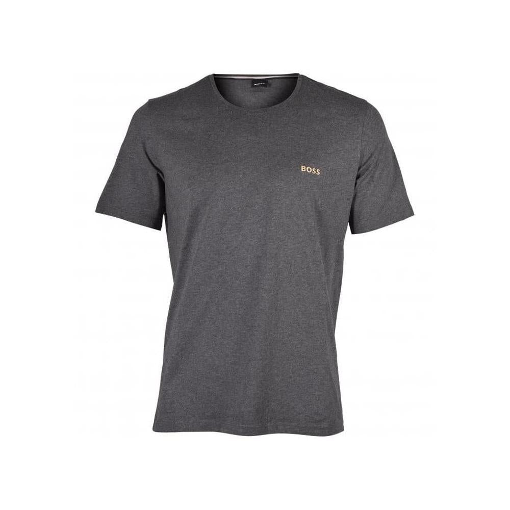 BOSS-Luxe Jersey Loungewear T-Shirt, Charcoal/gold-UNDERU