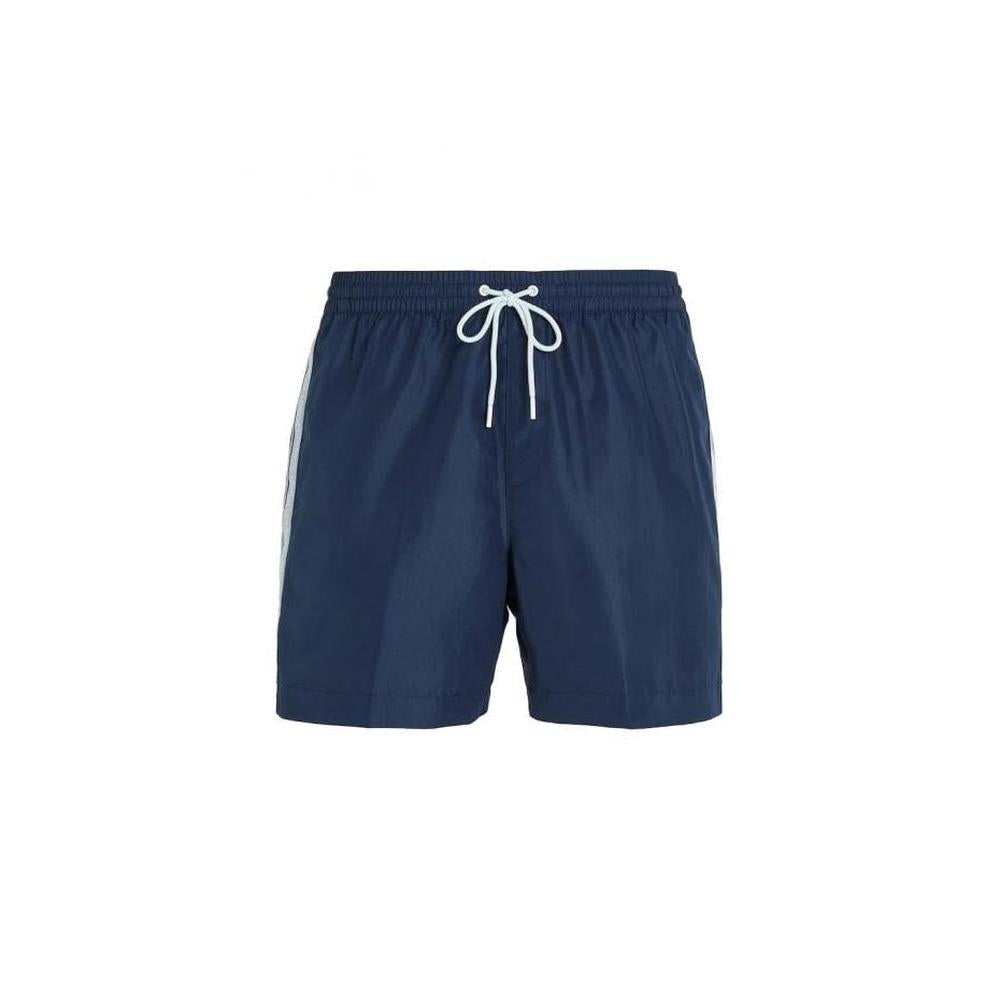 Calvin Klein-Logo Tape Swim Shorts, Navy-UNDERU