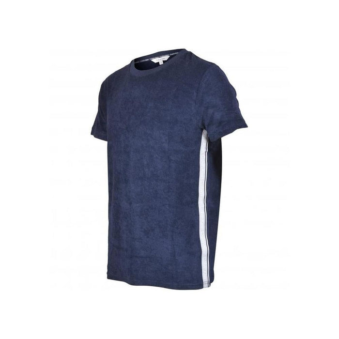 Calvin Klein-Logo Tape Towelling T-Shirt, Navy-UNDERU
