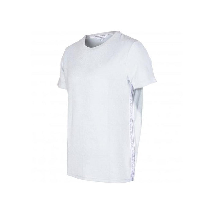 Calvin Klein-Logo Tape Towelling T-Shirt, Ice Storm Blue-UNDERU