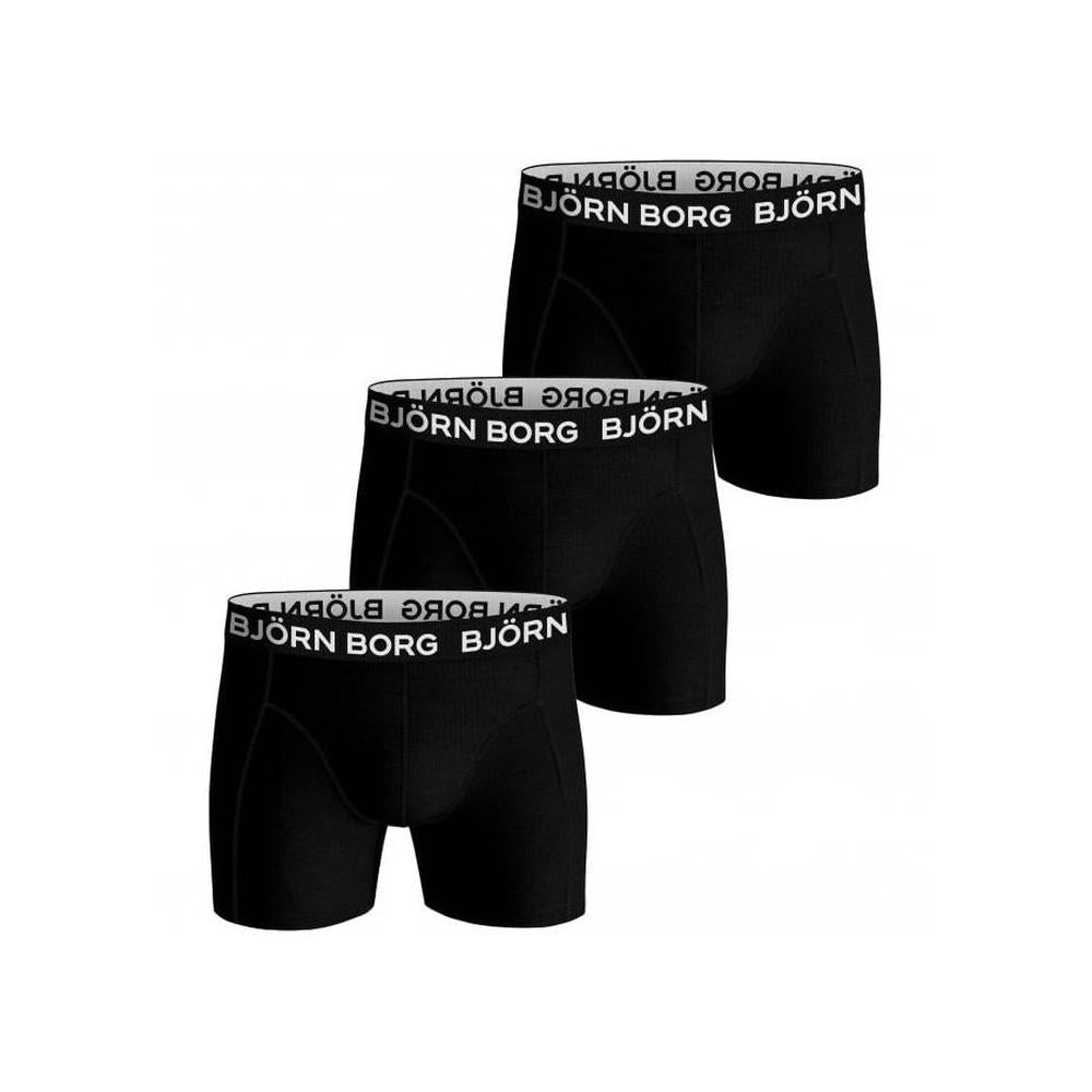 Bjorn Borg-3-Pack Classic Logo Boys Boxer Trunks, Black-UNDERU