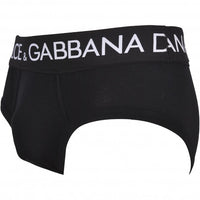 Dolce & Gabbana-Double Waistband Brando Brief, Black-UNDERU
