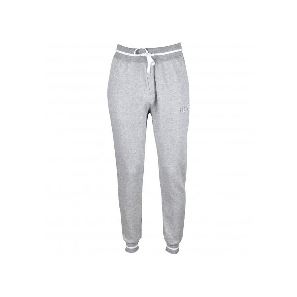 BOSS-Contemporary Loungewear Luxe Jogging Bottoms, Grey Melange-UNDERU