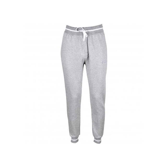 BOSS-Contemporary Loungewear Luxe Jogging Bottoms, Grey Melange-UNDERU