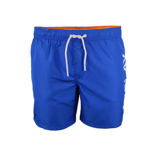 Replay Men's Side Logo Swim Shorts, Aegean Blue