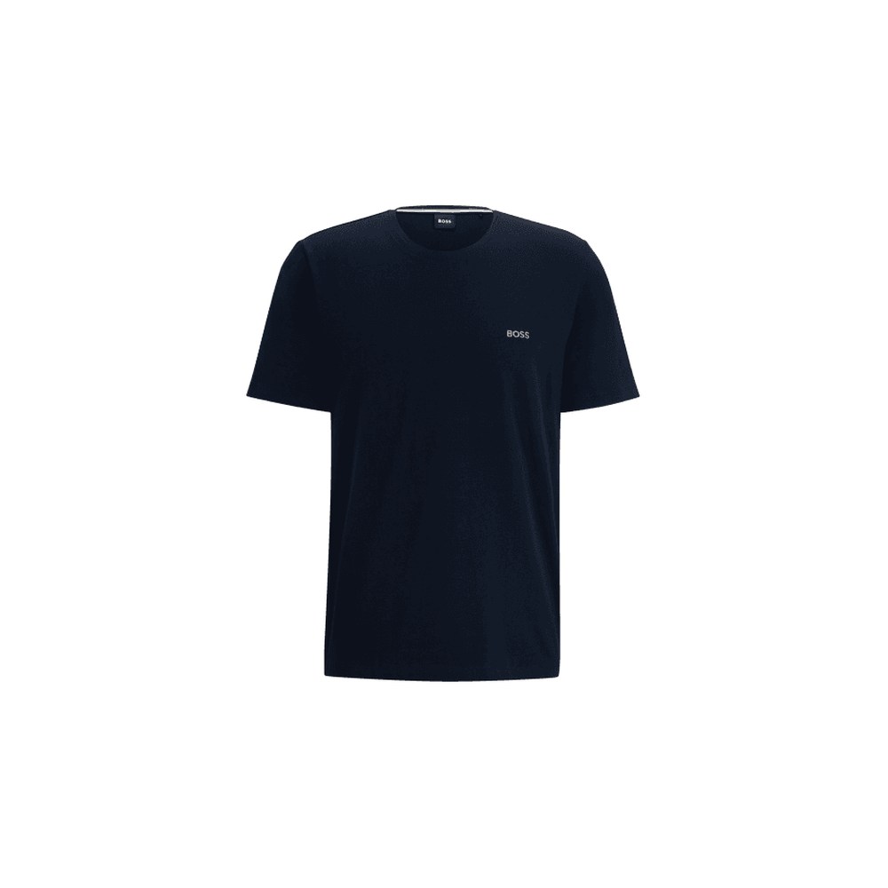 BOSS-Luxe Jersey Crew-Neck Loungewear T-Shirt, Navy-UNDERU