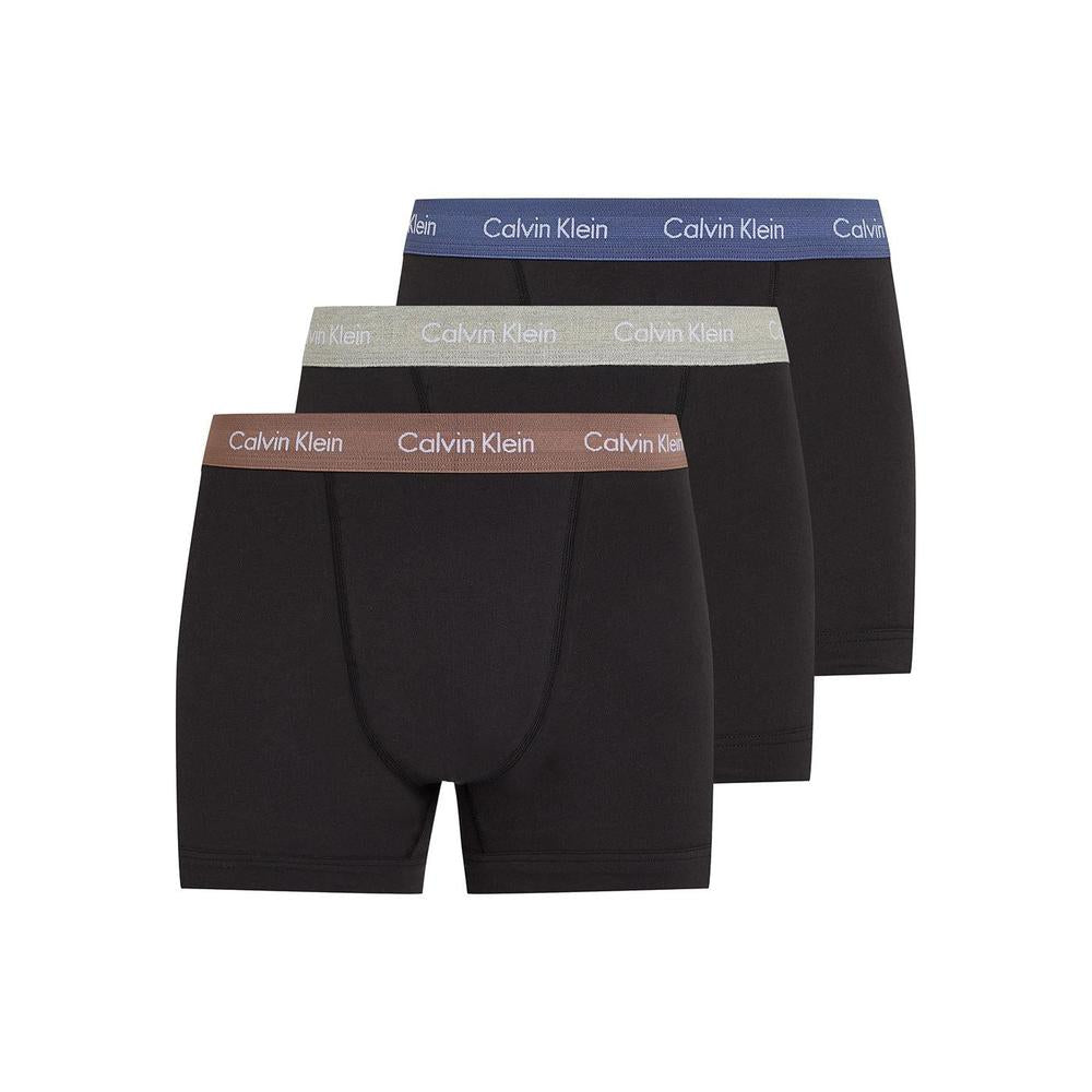 Calvin Klein Men's 3-Pack Cotton Stretch Boxer Trunks, Black
