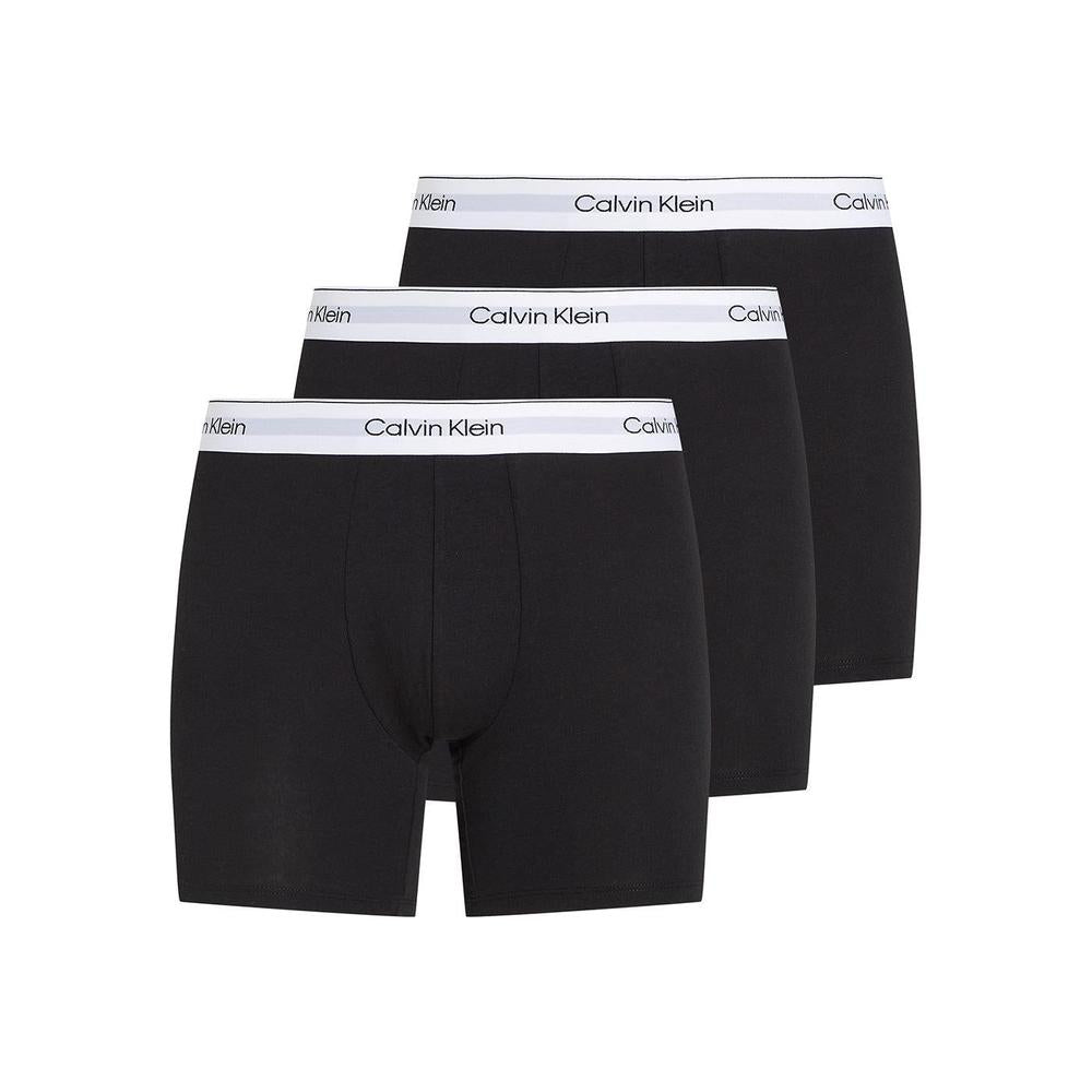 Calvin Klein 3-Pack Icon Cotton Stretch Boxer Briefs, Black/White
