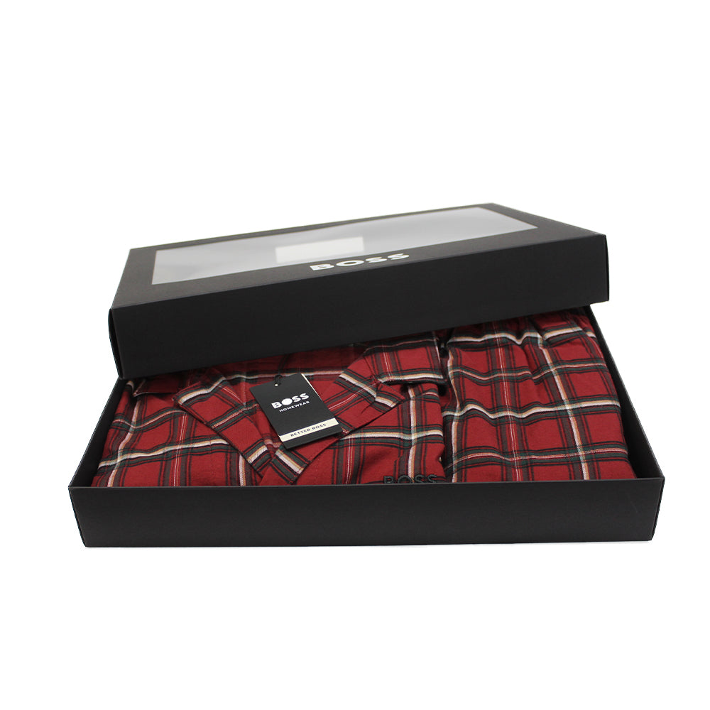 BOSS Men's Pyjama Gift Set, Dark Red - Main Image