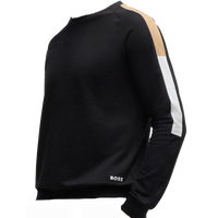 Black boss sweatshirt sleeve with block pattern