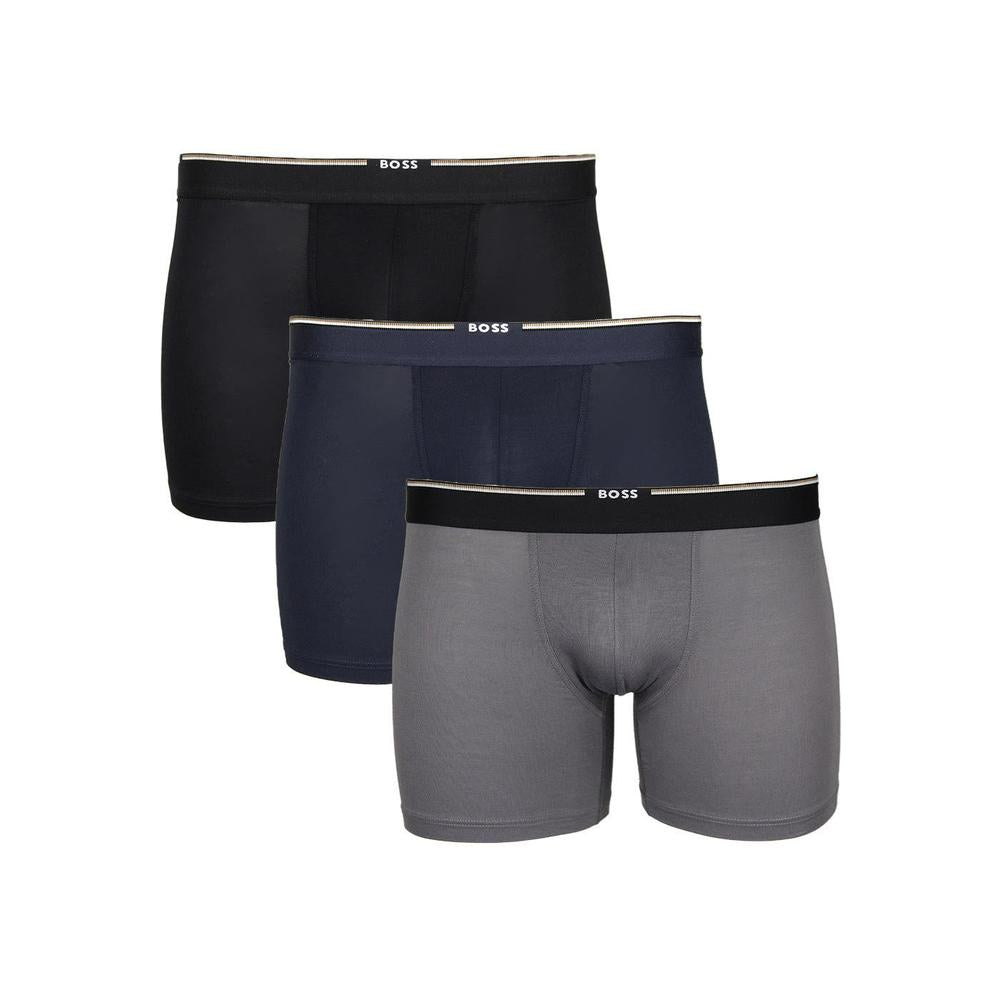 Boxer Uomo BOSS - Pacco Da 3, Cotone Elasticizzato, Vita Media Con Logo - Foto 11