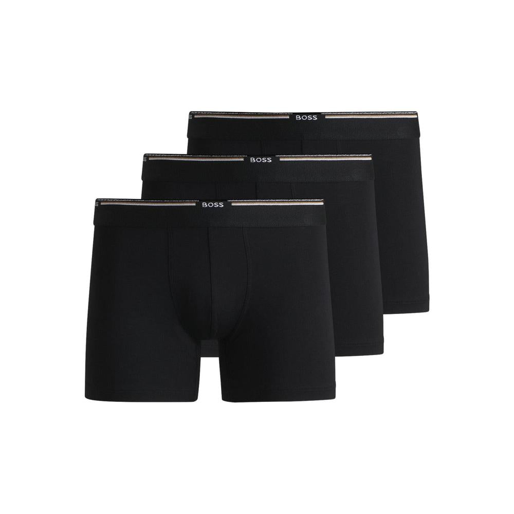 3-pack BOSS boxer brief in bamboo cotton. Black