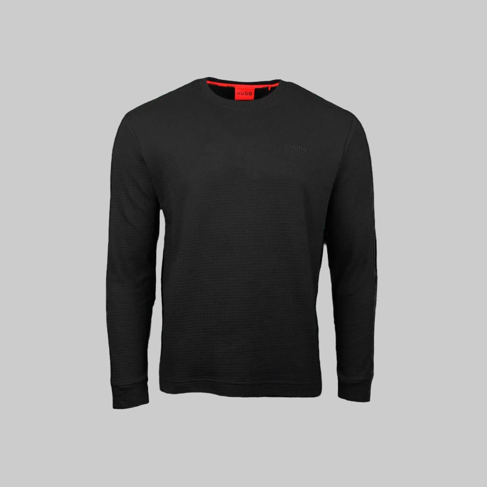 HUGO Men's Austin Long Sleeve T-Shirt, Black - Main Image