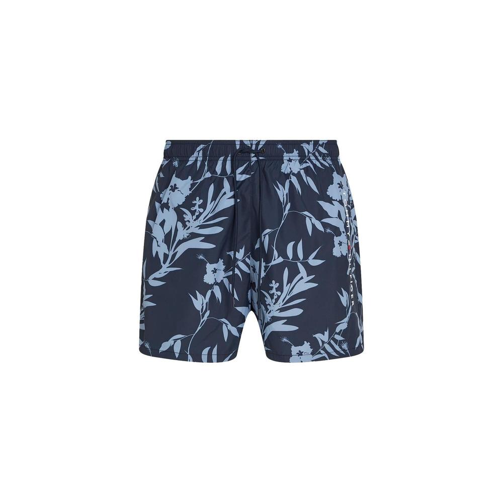 Drawstring Floral Tropic Swim Shorts, Desert Sky