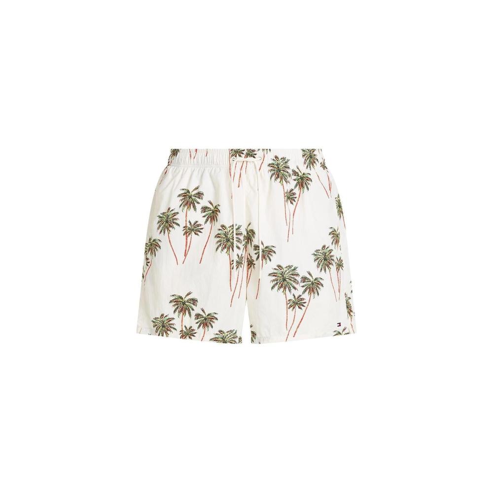TH Drawstring Palm Tropic Swim Shorts, Ivory Silk