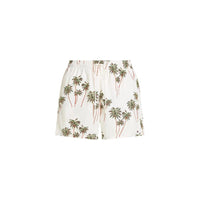 TH Drawstring Palm Tropic Swim Shorts, Ivory Silk