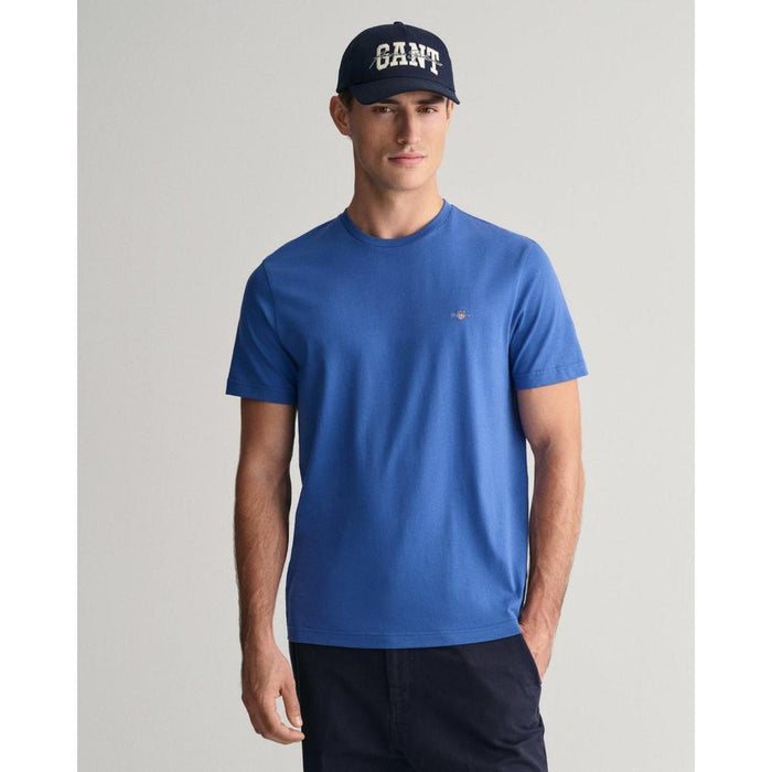 Mens Gant Reg Shield Tshirt in Rich Blue