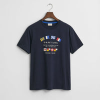 GANT Graphic T-Shirt in Evening Blue
