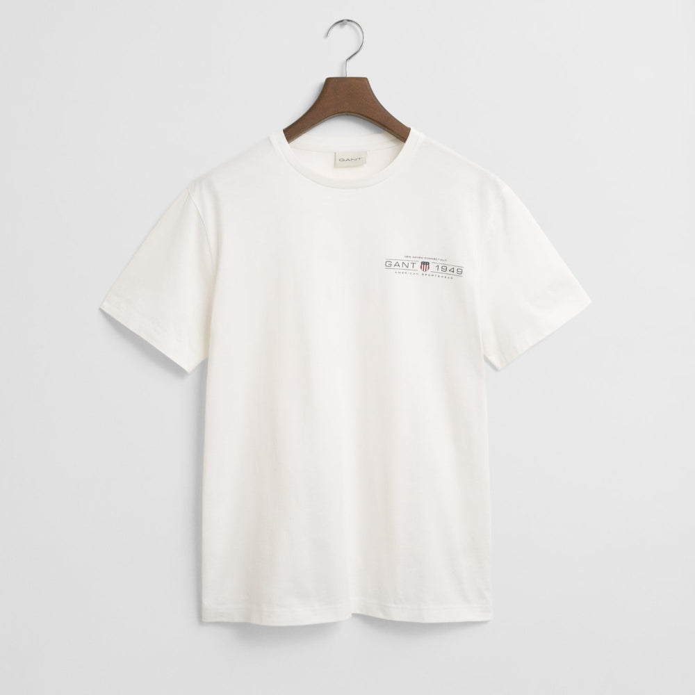 GANT Printed Graphic T-Shirt, Eggshell.