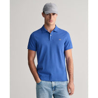 GANT mens shield polo in  rich blue