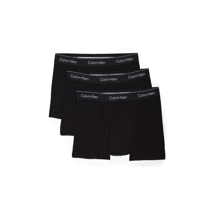 Calvin Klein 3-Pack Relaxed Fit Icon Stretch Cotton Boxer Trunks, Black