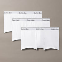 CK 3-Pack Low Rise Boxer Trunks, White